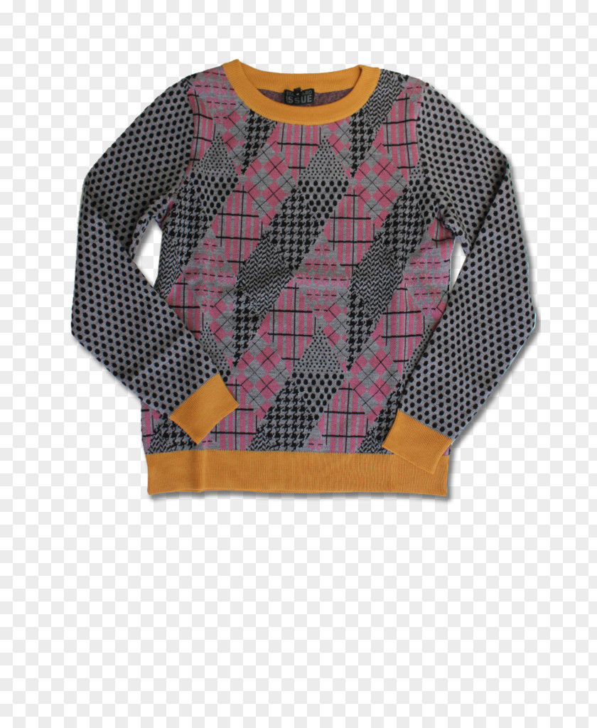 T-shirt Tartan Sleeve Sweater Outerwear PNG