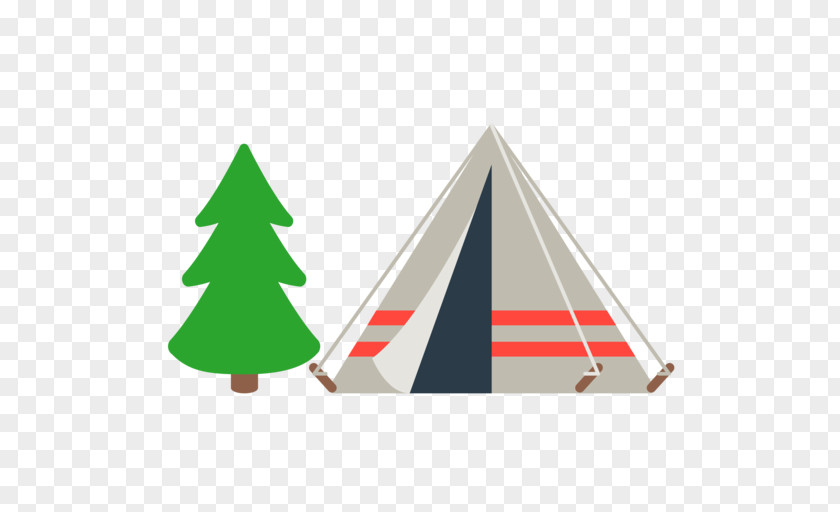 Emoji Camping Tent Christmas Tree Summer Camp PNG