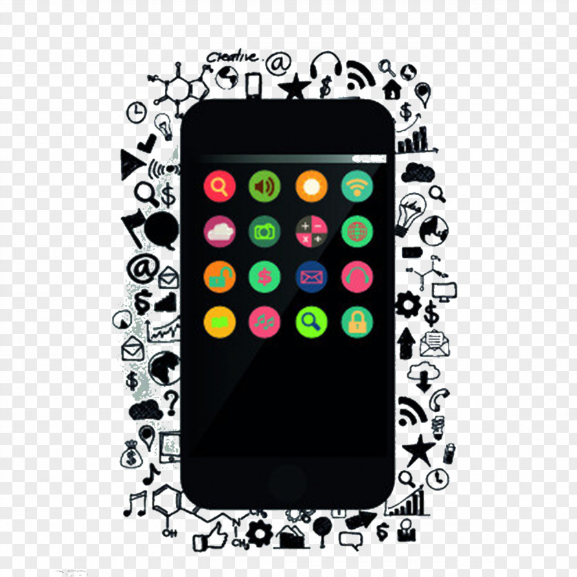 Phone Features Poster Creativity Icon PNG