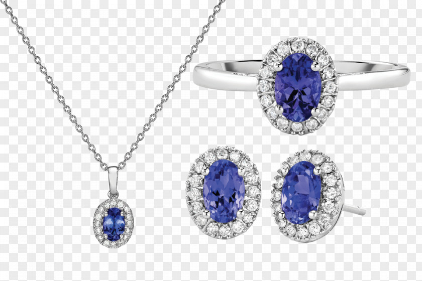 Sapphire Earring Tanzanite Diamond PNG