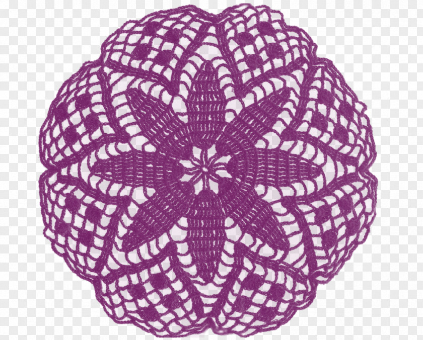 Purple Pattern Paper Doily Crochet Lace Clip Art PNG