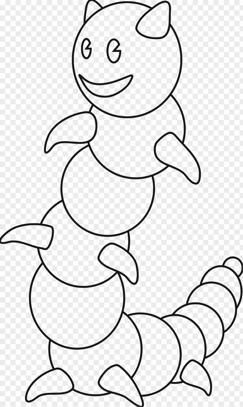 Caterpillar Black And White Clip Art PNG