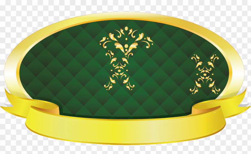 Green Holiday Button Vector Retro Ribbon PNG