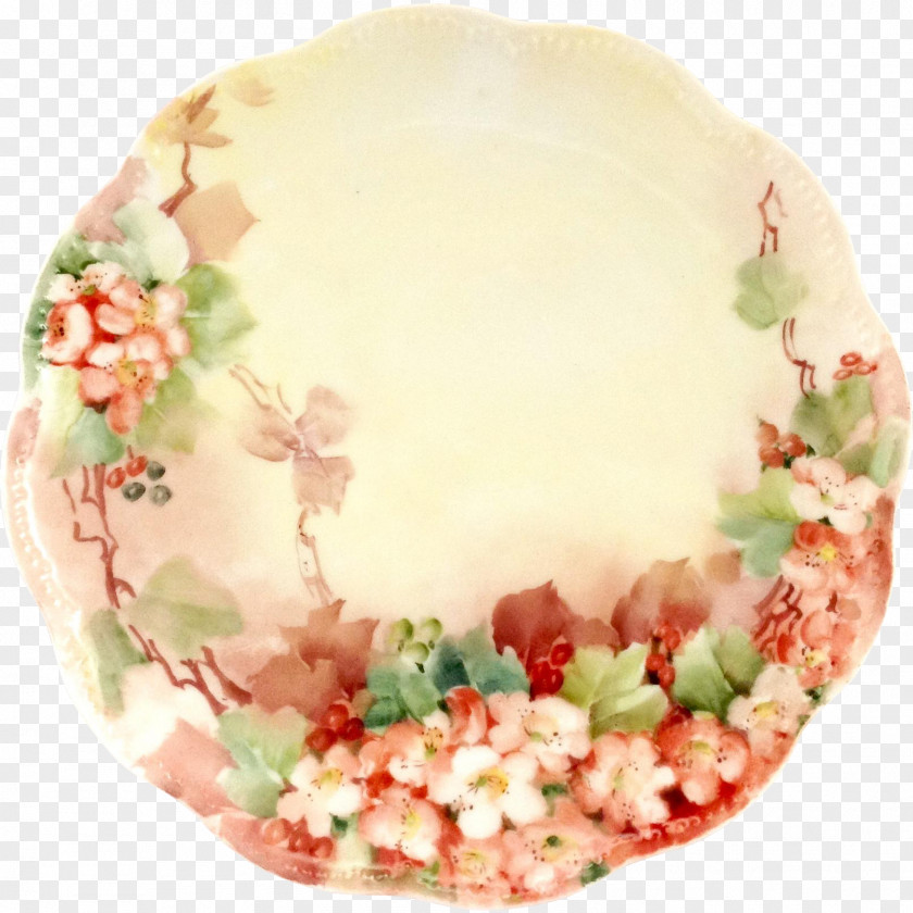 Hand-painted Cherry Blossoms Tableware Plate PNG