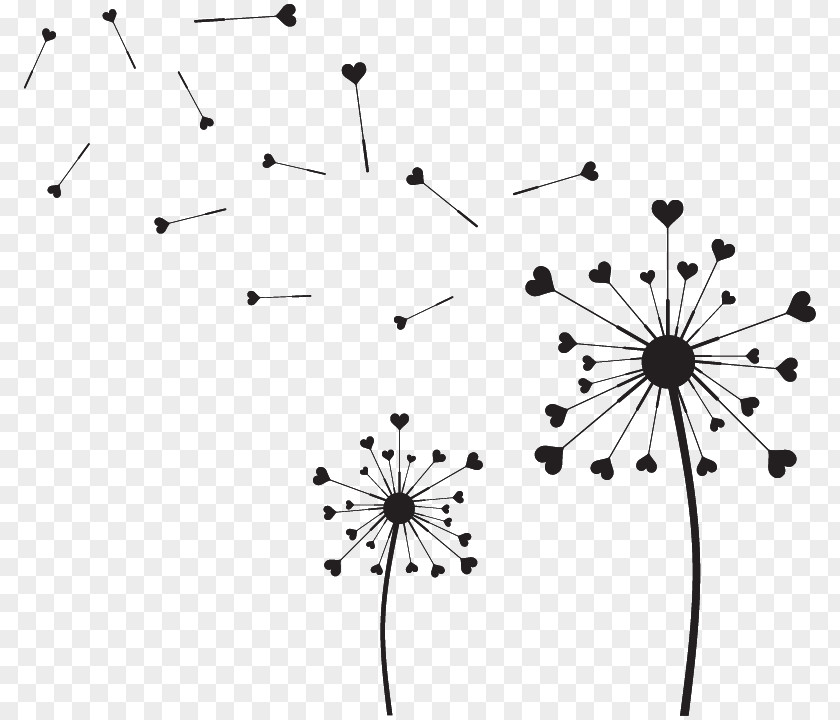 Silhouette Common Dandelion Image Drawing Petal PNG