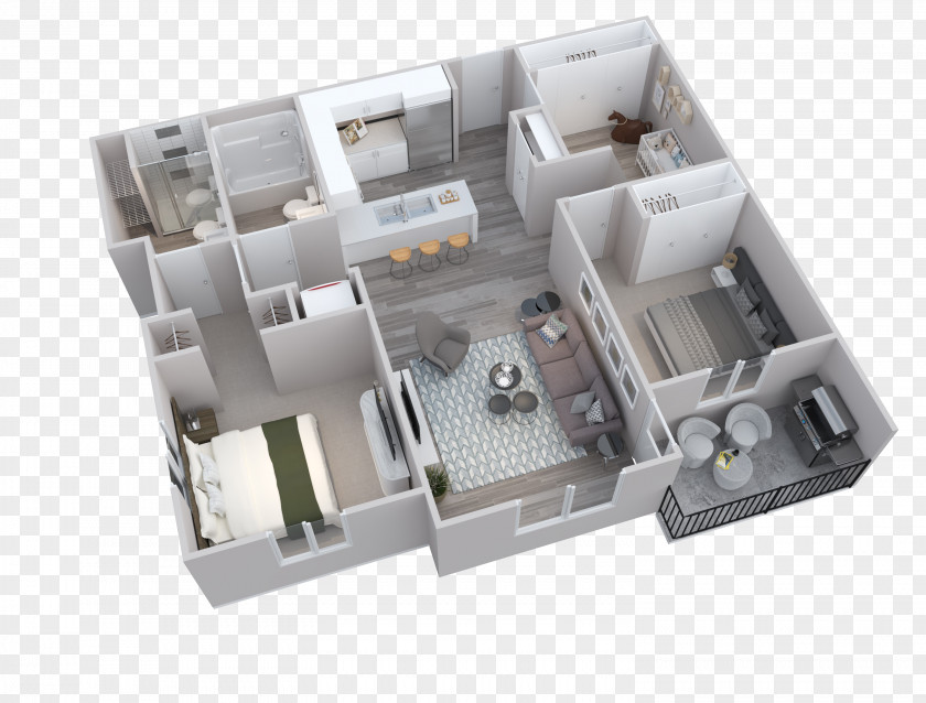 Coming Soon 3d 3D Floor Plan McCall Landing Condos PNG