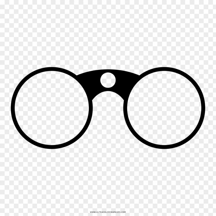 Glasses Black And White Drawing Coloring Book Binoculars PNG