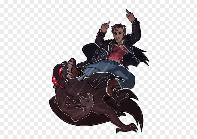 Mothman Dream Daddy: A Dad Dating Simulator Video Game Fan Art PNG