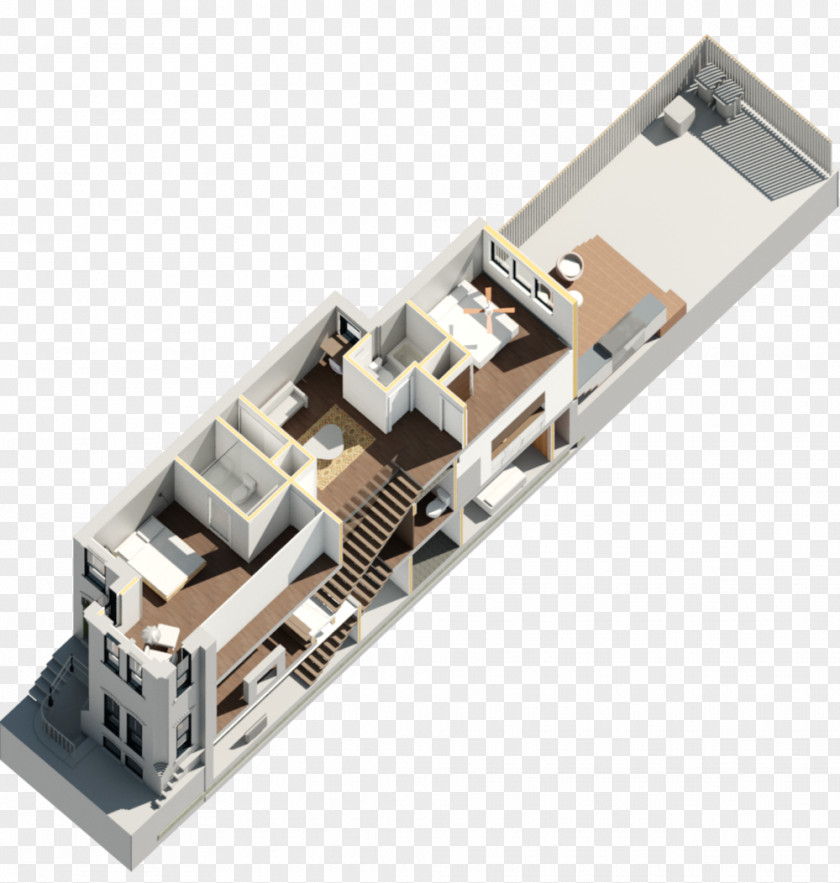 Stairs Dog-leg Floor Plan Terraced House PNG