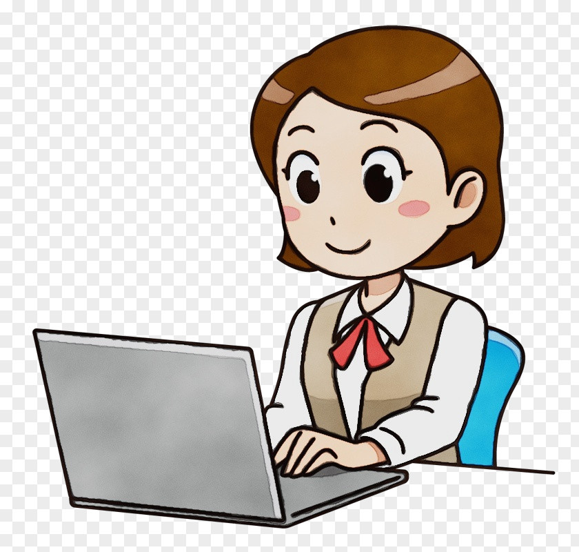 Call Centre Homework Girl Cartoon PNG