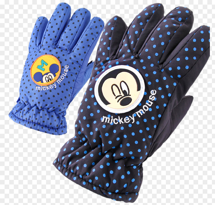 Little Mickey Mouse Gloves Glove Cobalt Blue Pattern PNG