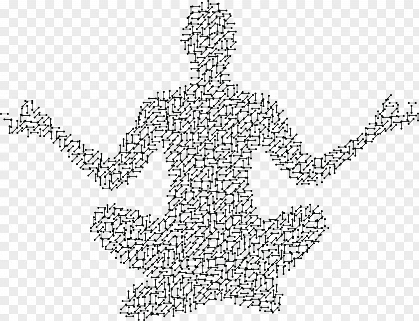 Meditative Yoga Silhouette Exercise Clip Art PNG