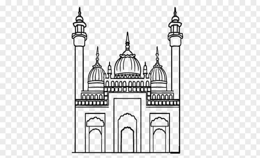 Mewarnai Gambar Cookie Family Colouring Pages Mosque PNG