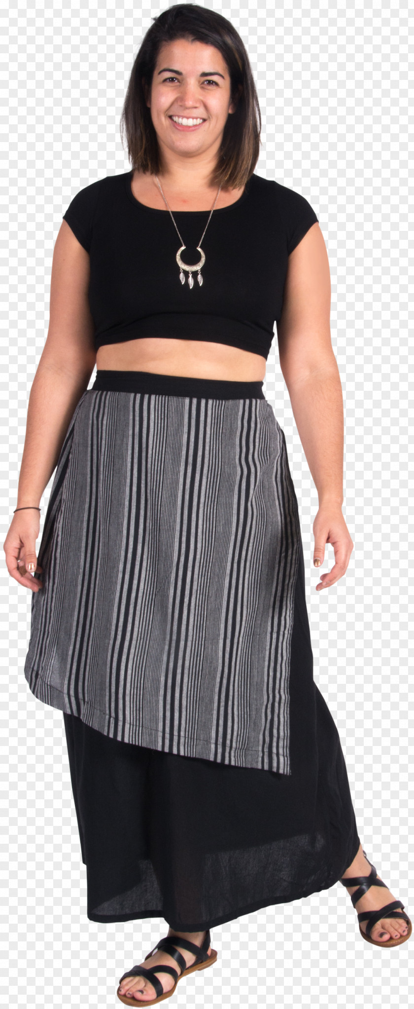 Boho Style Dress Shoulder Sleeve Skirt Abdomen PNG