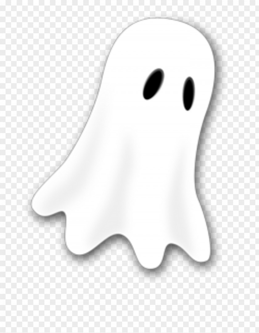 White Ghost Casper Halloween Clip Art PNG