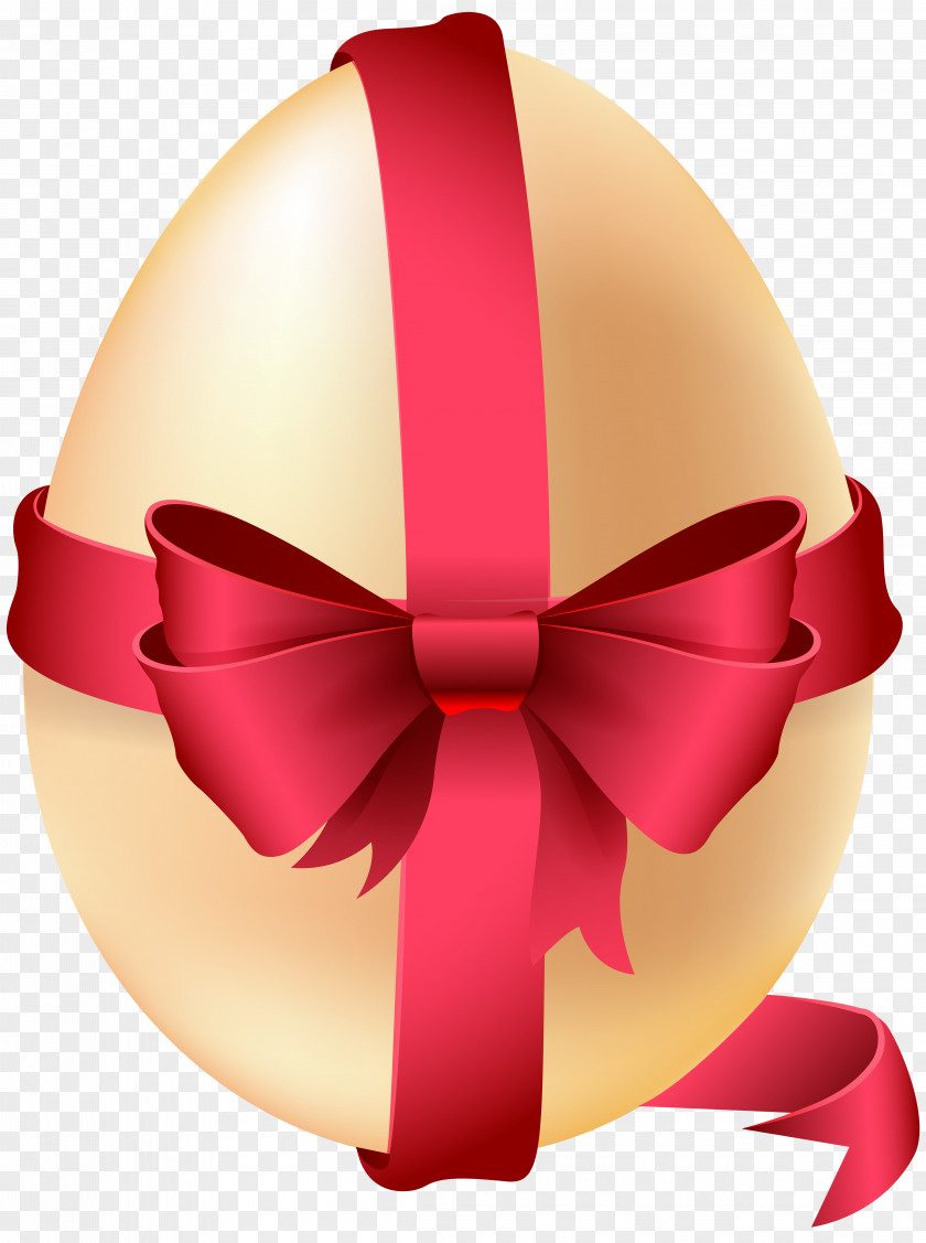 Easter Egg With Red Bow Clip Art Image Bunny PNG