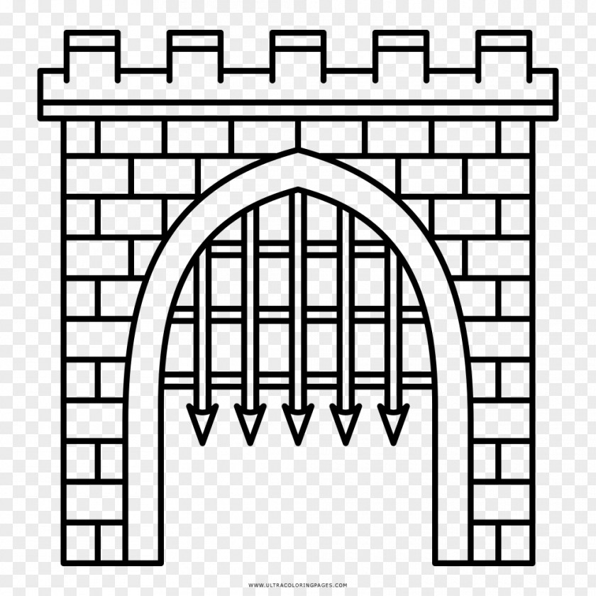 Gate Arch Drawing Castle Door PNG