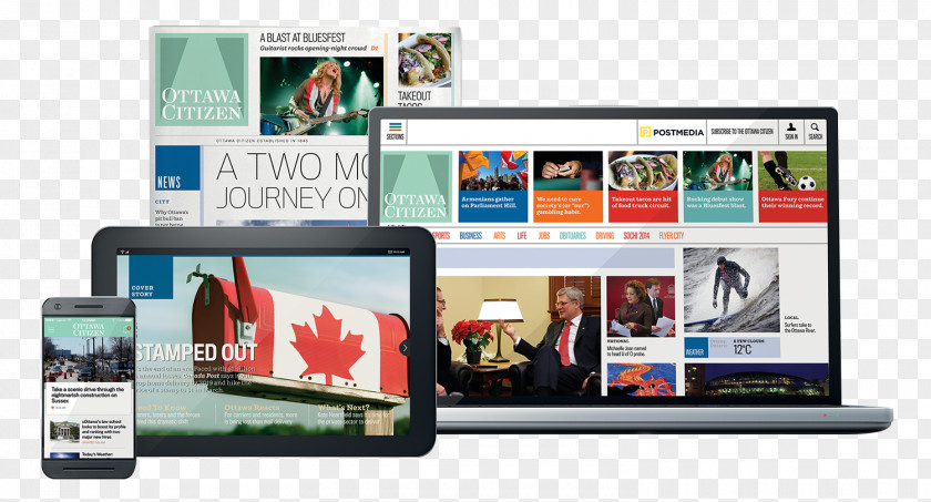 Responsive Web Design Ottawa Citizen Postmedia Network Newspaper PNG