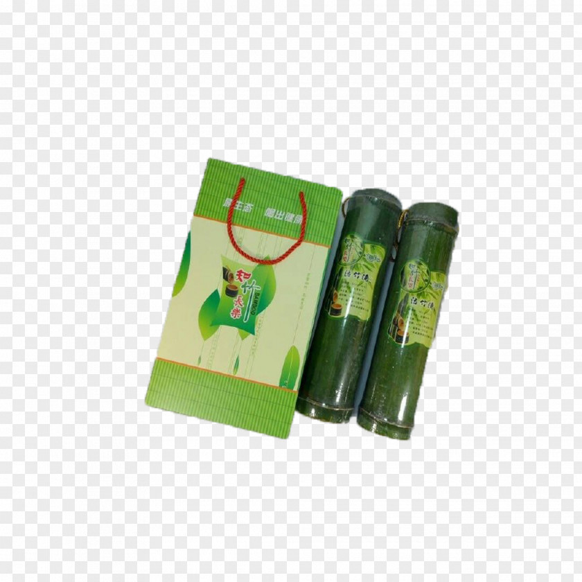 Bamboo Wine Packaging Green PNG