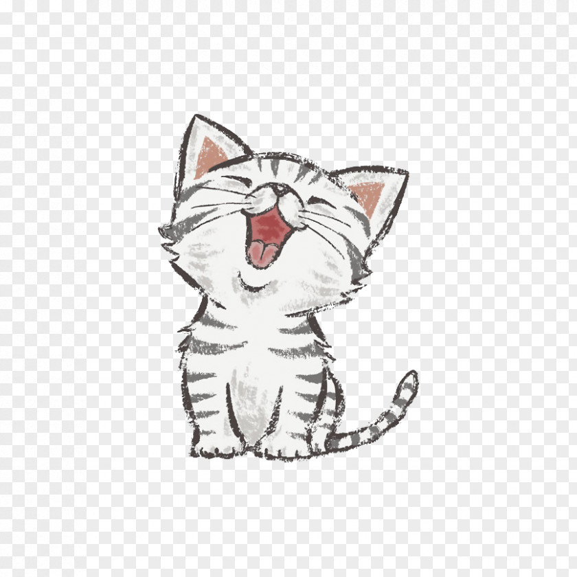 Hand Drawn Cute Cat Creative American Shorthair Drawing T-shirt Sketch PNG