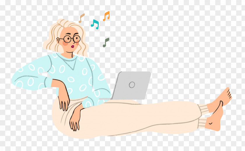 Relaxing Lady Woman PNG