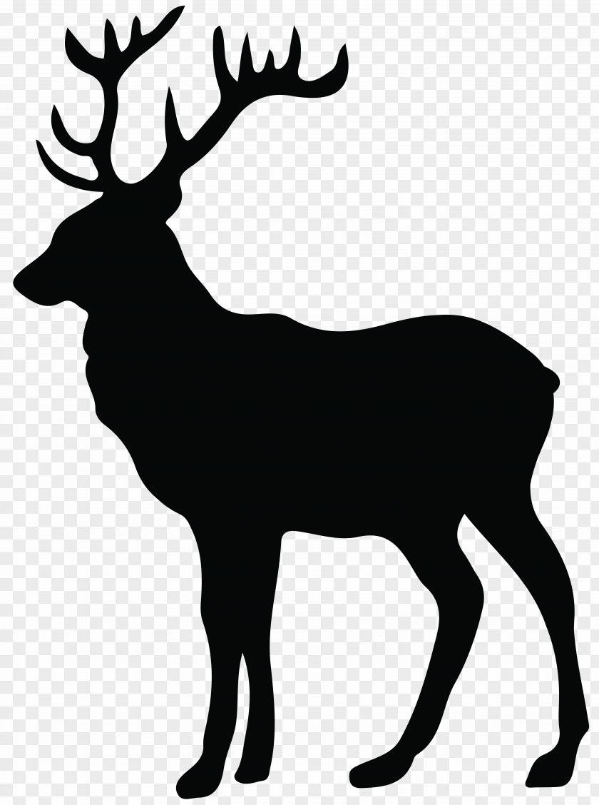 Stag Silhouette Transparent Clip Art Image Deer Paper Moose Screen Printing Stencil PNG