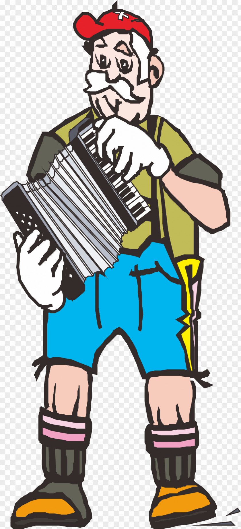 The Old Man Who Plays Accordion Clip Art PNG