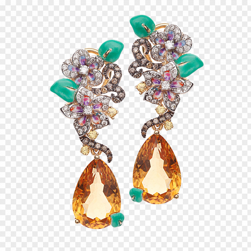 Upscale Jewelry Earring Emerald Body Jewellery Brooch PNG