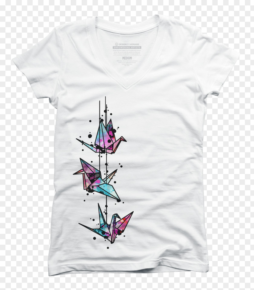Crane Songzi Printed T-shirt Spreadshirt Sleeve Top PNG