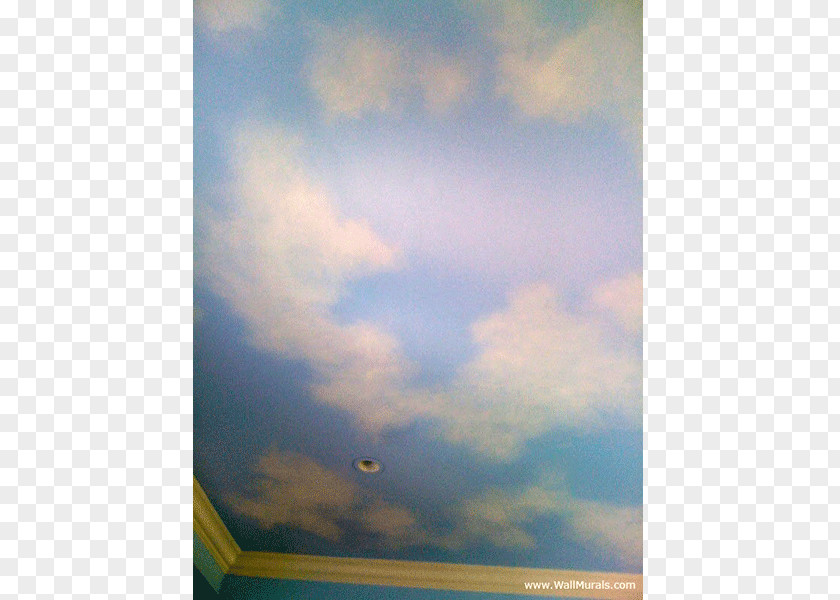 Watercolor Sky Wall Painted Ceiling Painting PNG