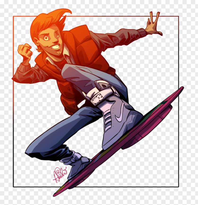 Marty McFly Back To The Future Illustration Image Clip Art PNG