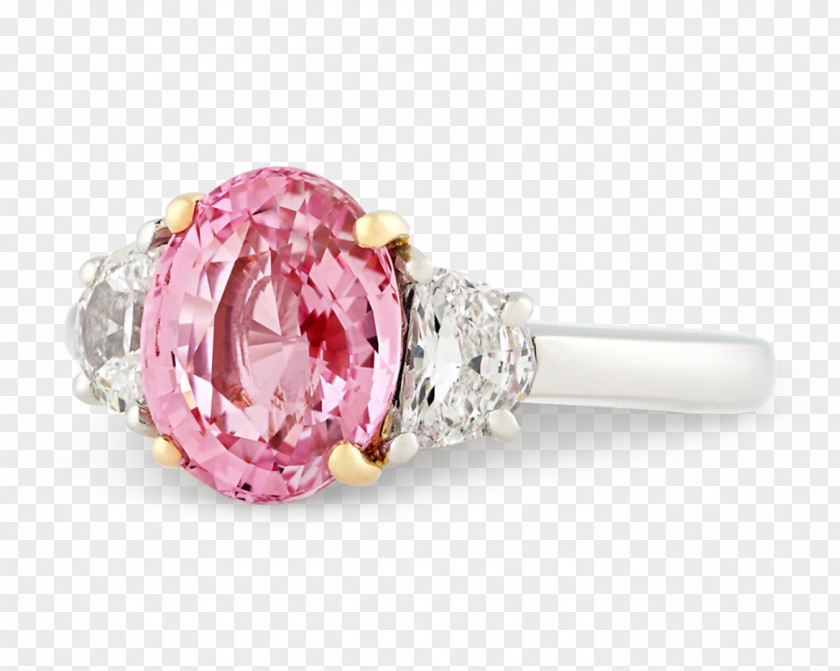 Engagement Ring Sapphire Jewellery Gemstone Padparadscha PNG