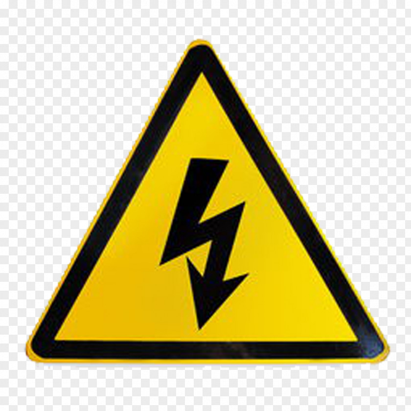 FIG Triangle Warning Label Sticker High Voltage PNG