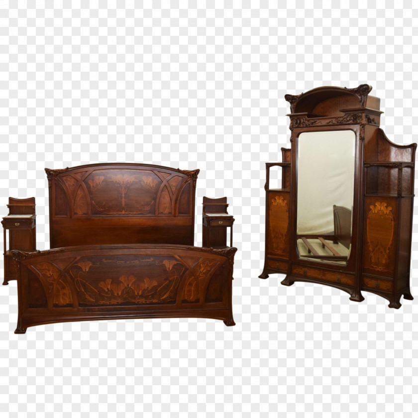 Antique Bed Frame Bedside Tables /m/083vt Wood PNG
