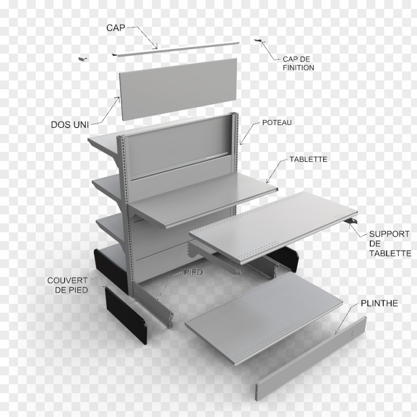 Racking Industriel & Commercial DeskTable Shelf Table Etalex PNG