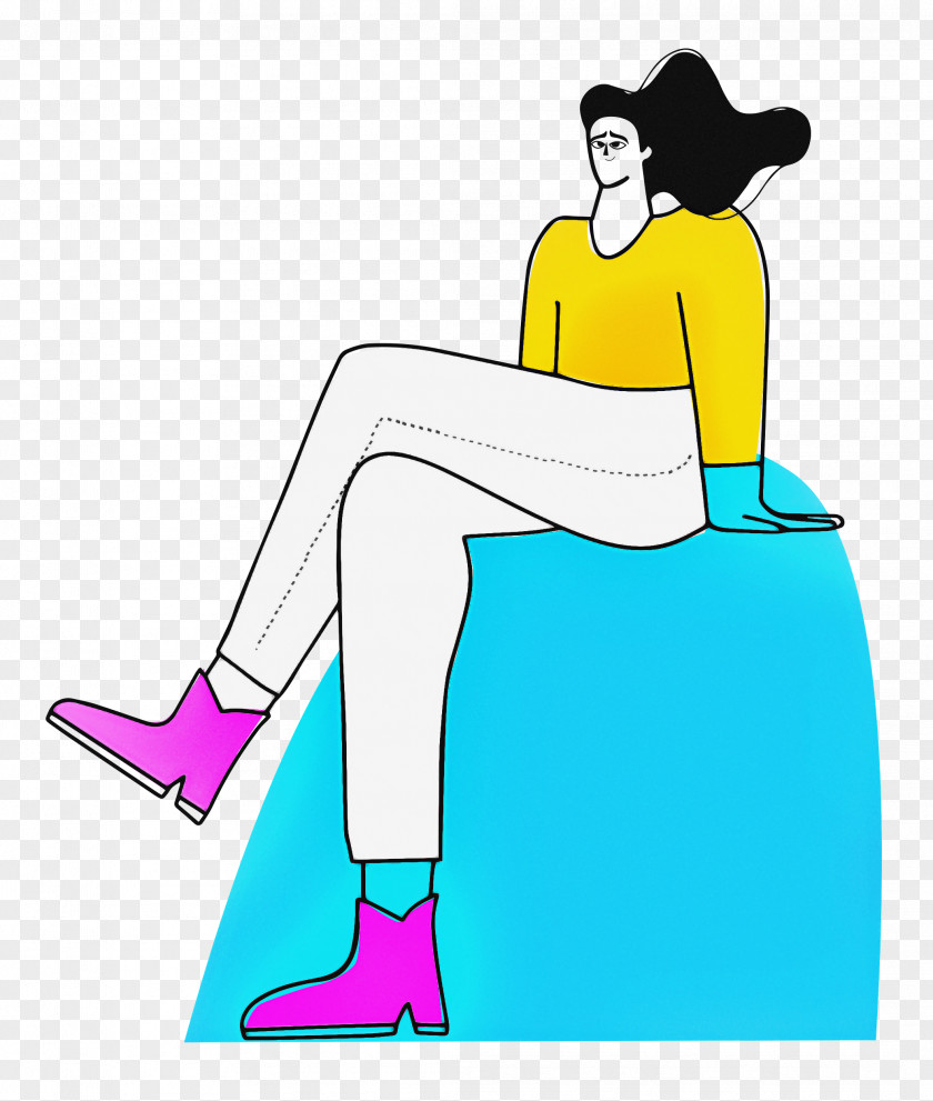 Sitting On Rock PNG