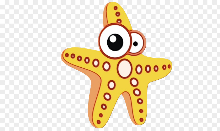 Marine Invertebrates Star Watercolor Animal PNG