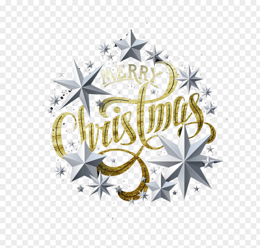 Silver Star Christmas Gold Vector Material Illustration PNG