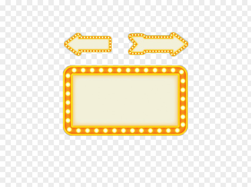 Square Yellow Light Board PNG