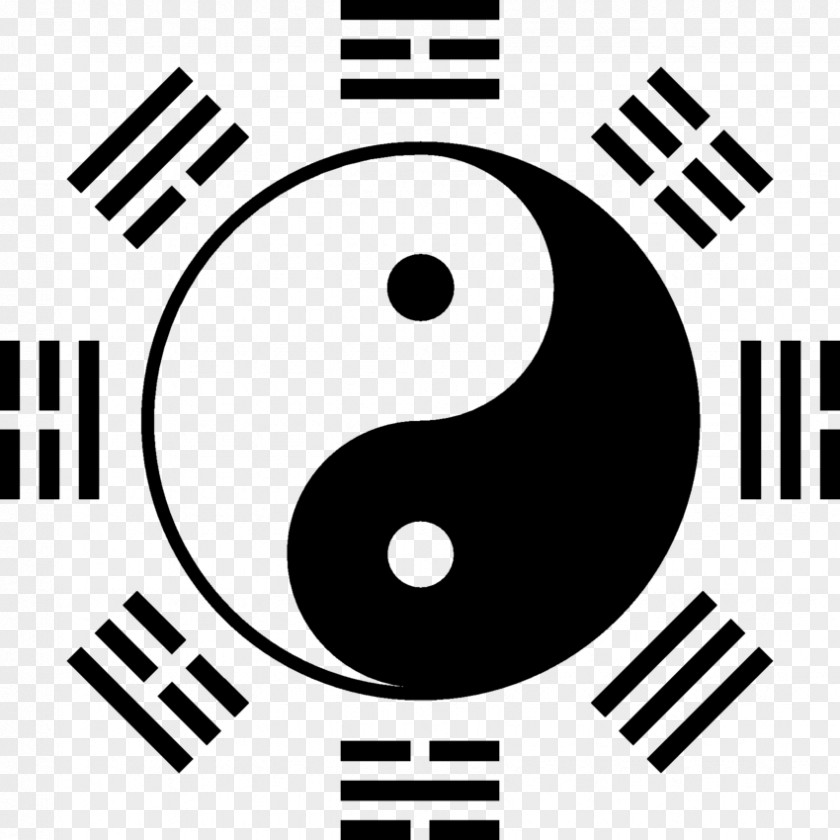 Symbol I Ching Yin And Yang Drawing PNG