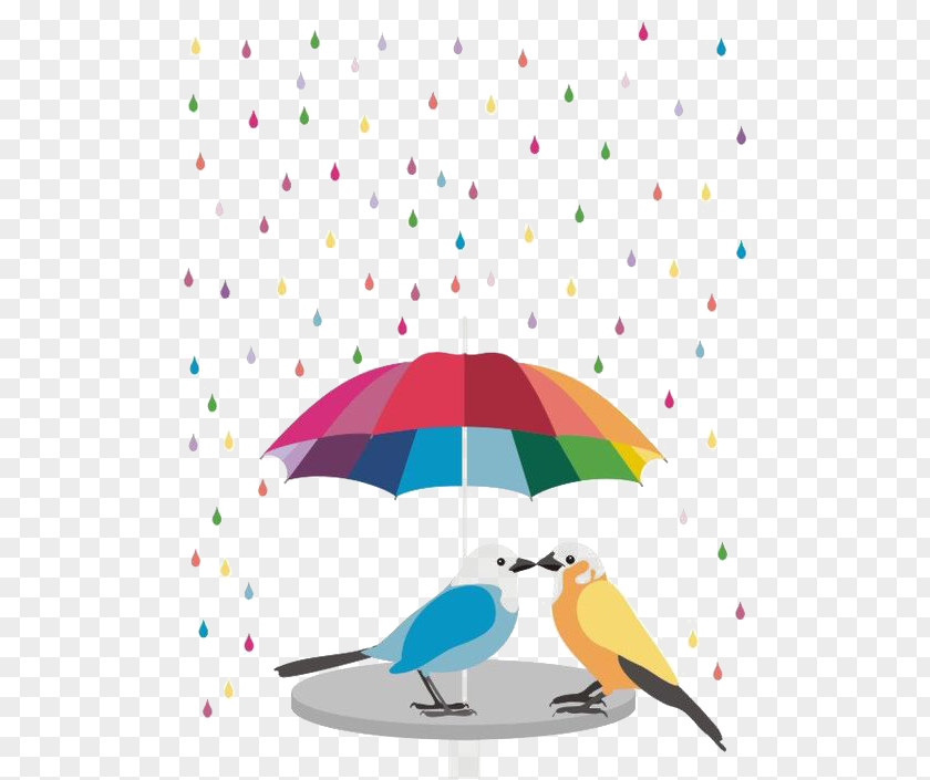 Umbrella Birds Painting WhatsApp Facebook Drawing PNG