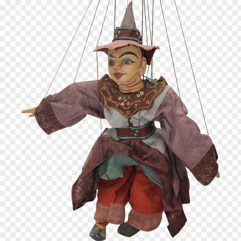 Wood Carving Doll 1920s Puppet PNG