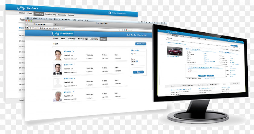 Fleet Computer Program Car Management Software PNG