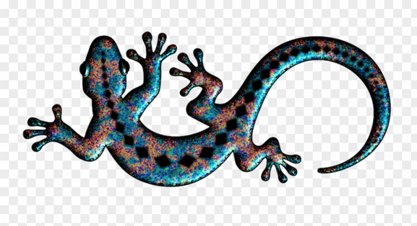 Lizard Amphibian Teal Font PNG