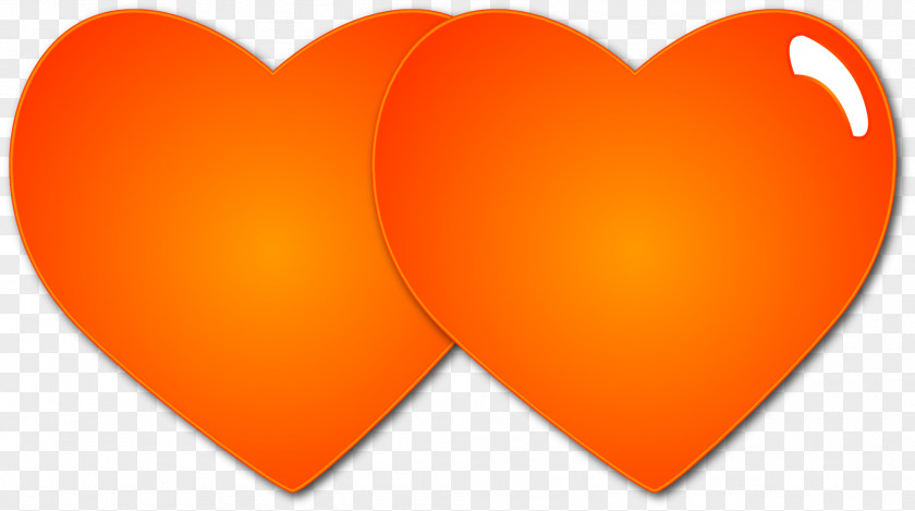 Love Heart Orange PNG