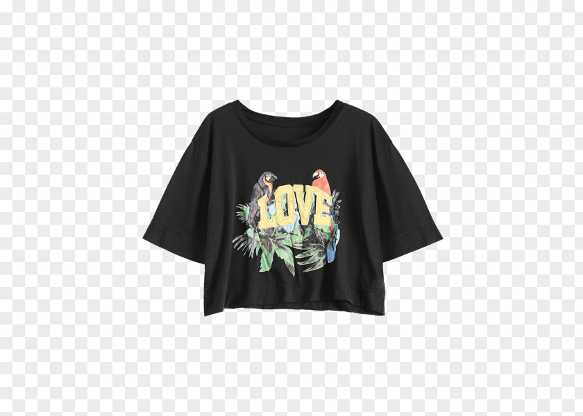 Clothing Apparel Printing T-shirt Sleeve Crop Top PNG