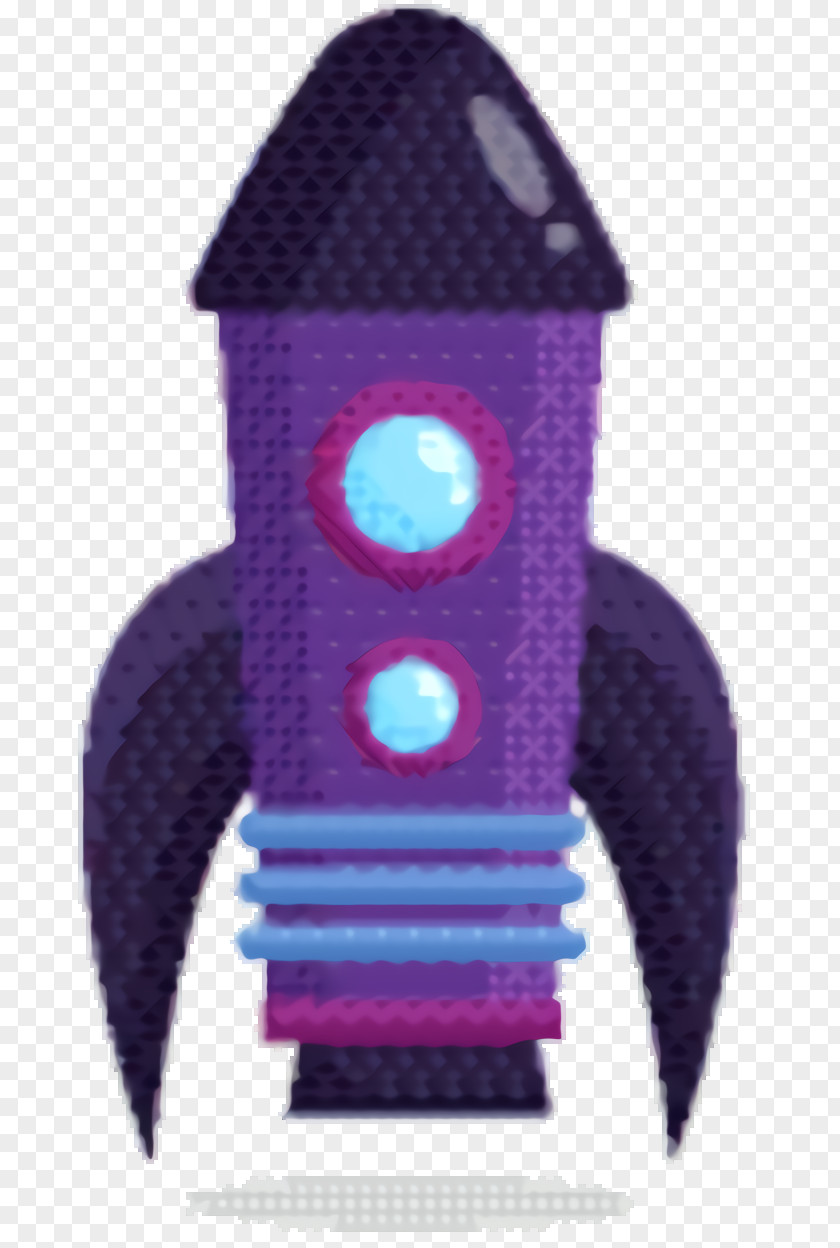 Magenta Purple Cartoon Rocket PNG