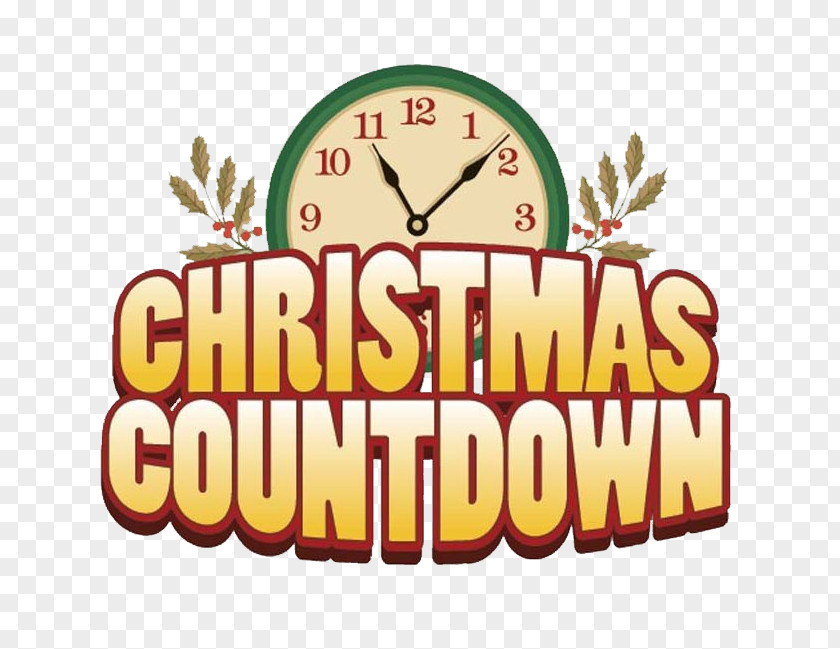 Christmas Countdown Holiday Clip Art PNG