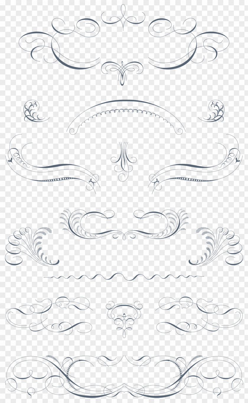 Light Effect Decorative Frame Line Art Cartoon Point Sketch PNG