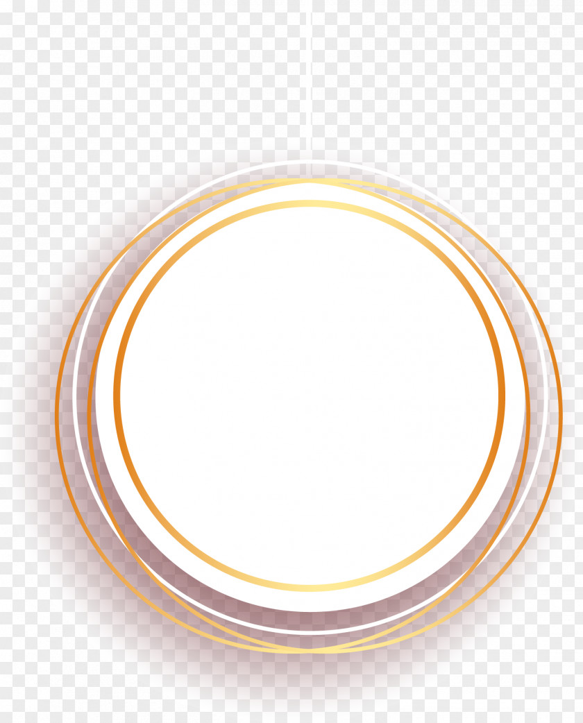 White Round Border Circle Area Yellow Material PNG